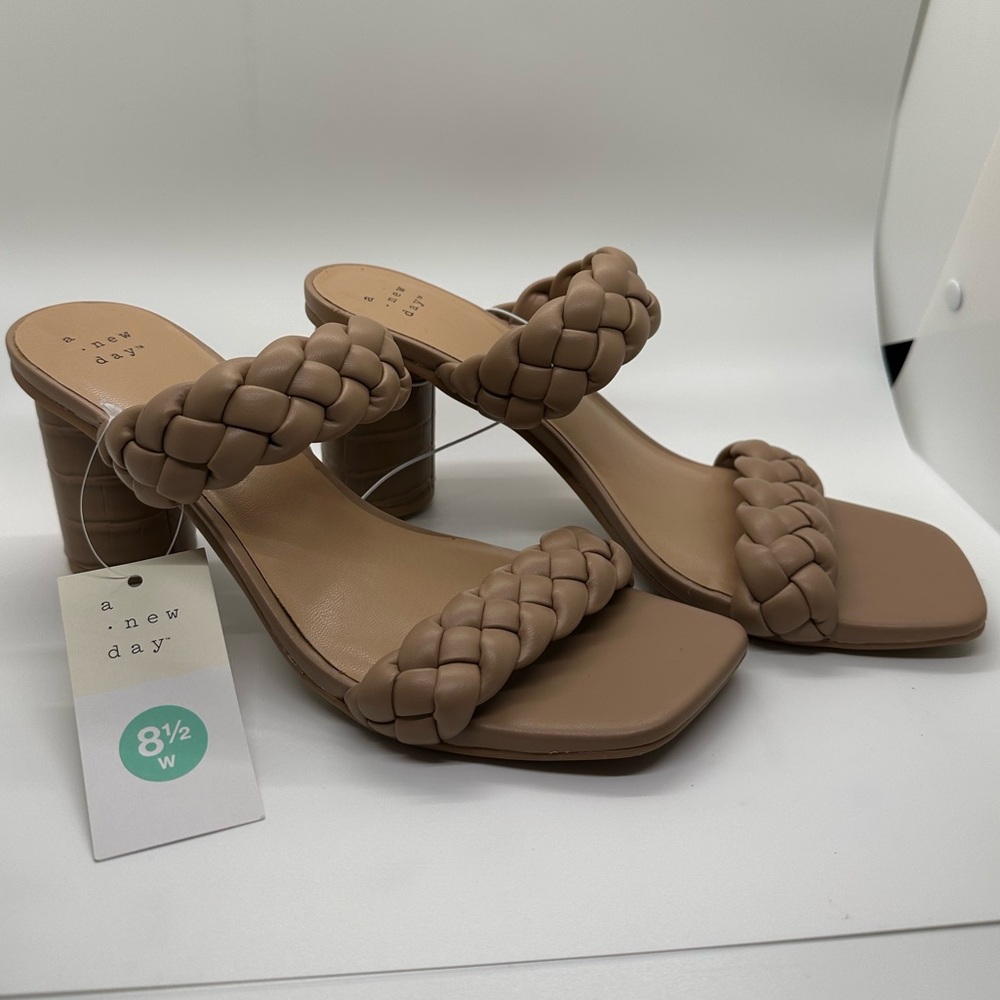 NWT A New Day Braided Block Heels